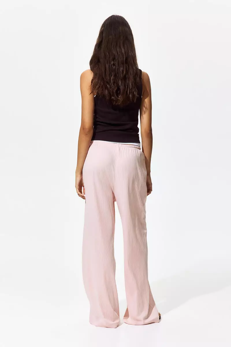 Ribbed drawstring trousers