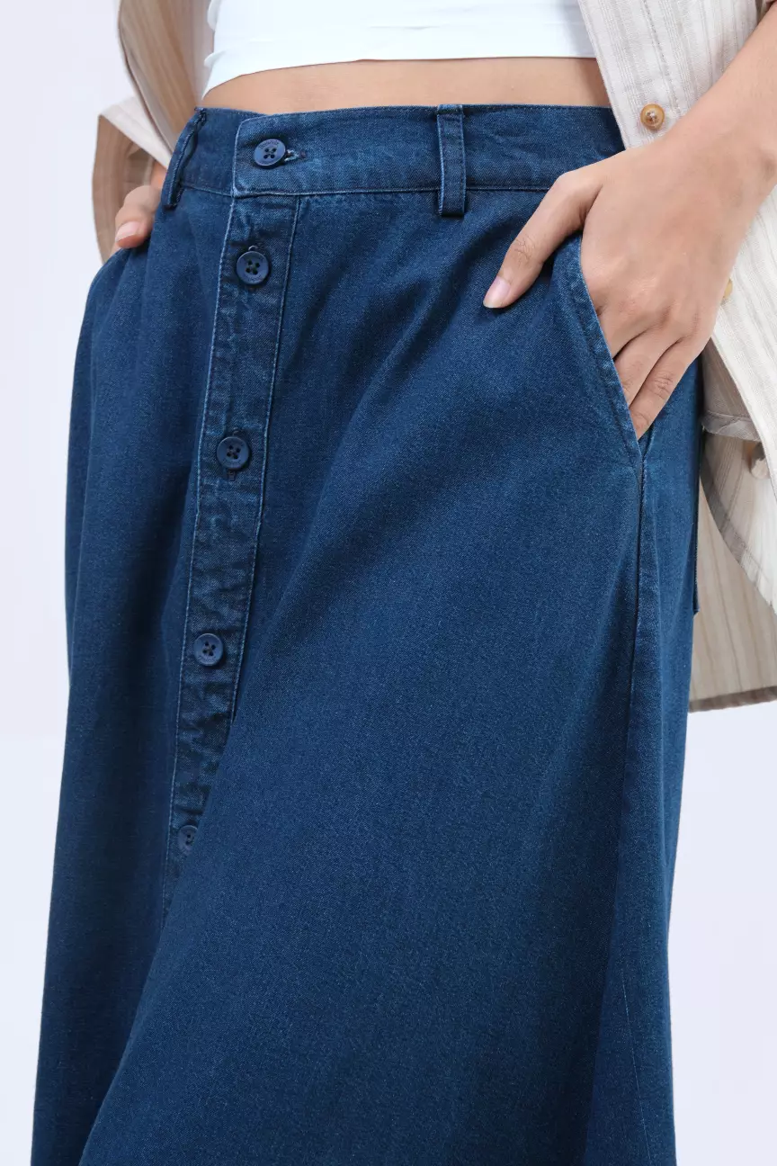 Rok Wanita Lyora Medium Blue