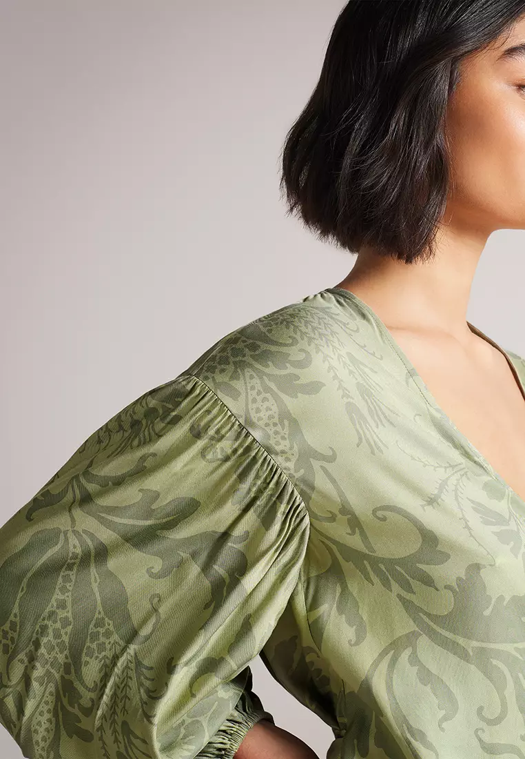 Buy Ted Baker Ted Baker Women's Voilete Wrap Top with Blouson Full Sleeve Online ZALORA Malaysia