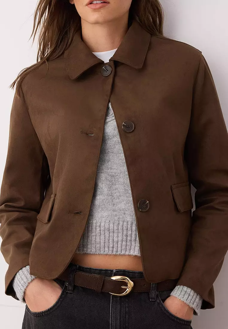 Faux Suede Jacket