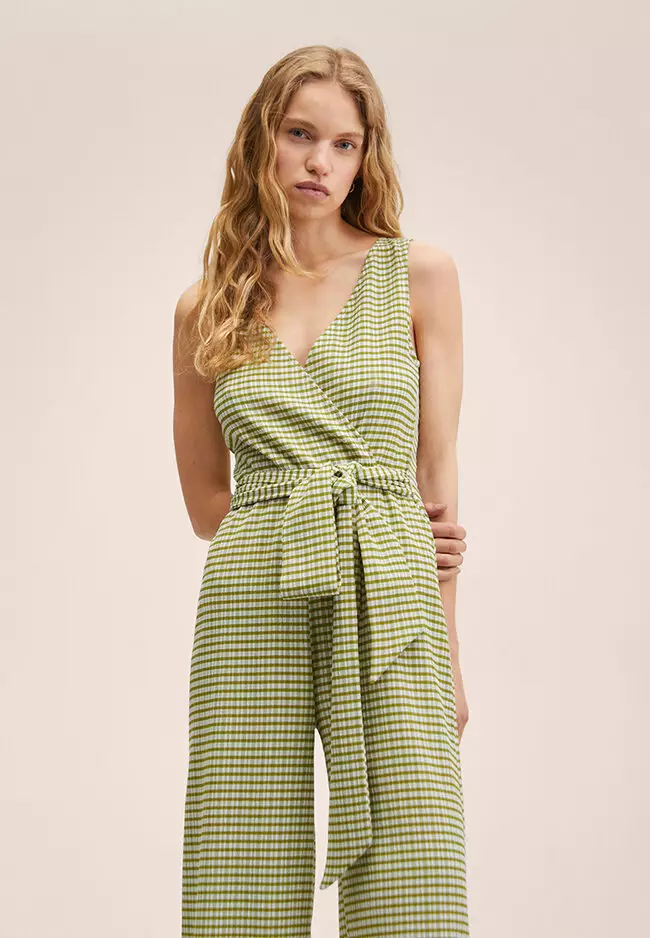 Mango gingham cheap jumpsuit