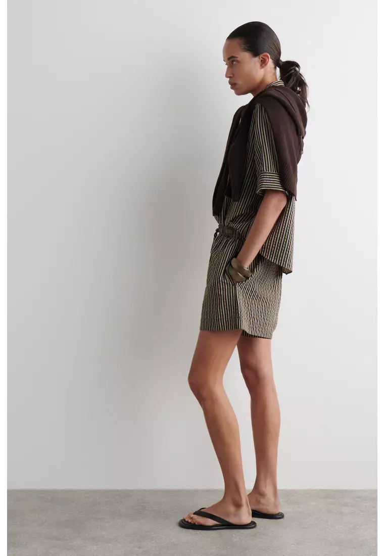 STRIPED SEERSUCKER SHORTS