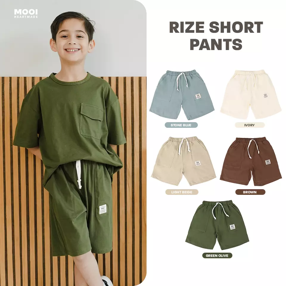 Mooi Celana Pendek Anak Laki-Laki Rize Short Pants - Ivory