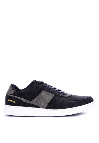 SONNIX black Croydon Laced-Up Sneakers E4D47SH188F158GS_1