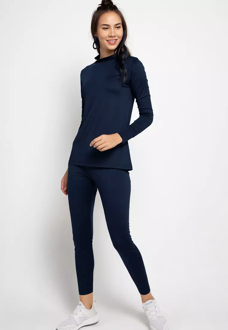 Td Active LB023 Sport Legging Celana Legging Olahraga Wanita Navy