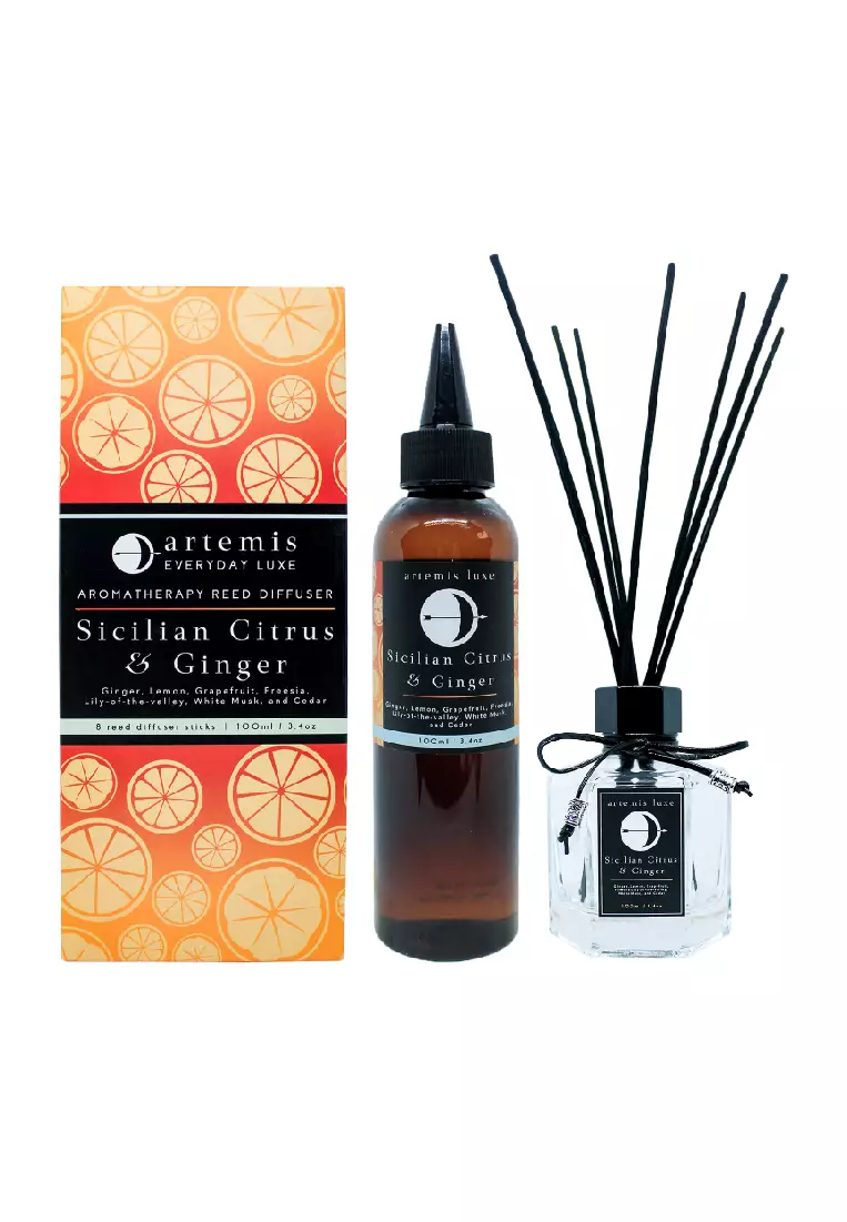 Buy Orange and Peach Artemis Luxe Aromatherapy Reed Diffuser Kit