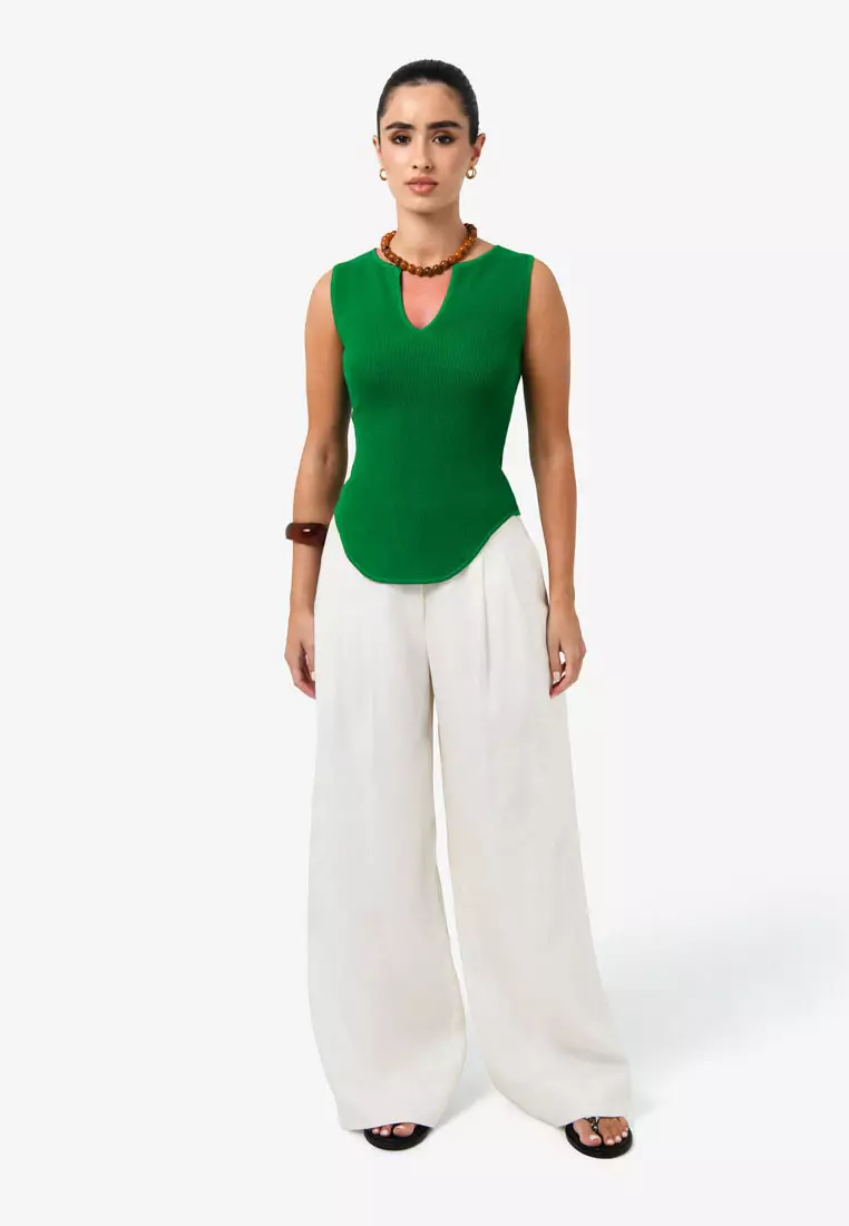 Noemi Split Neck Tank