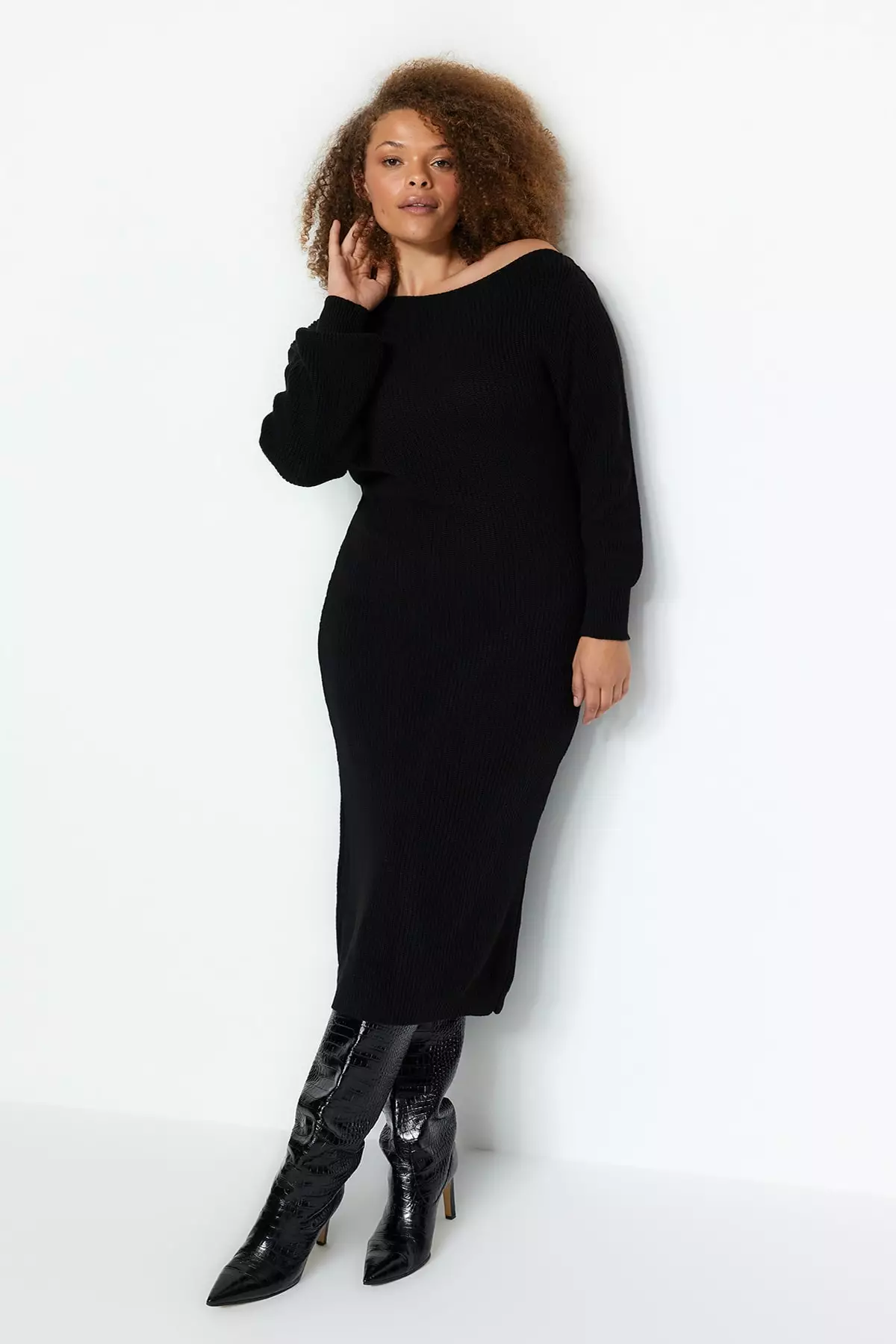 Sweater dresses plus size cheap on sale