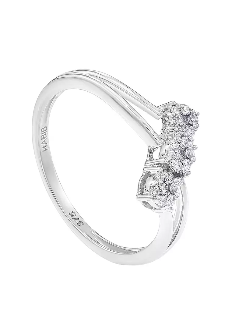 HABIB Round Diamond Ring in 375/9K White Gold 269610724(WG)