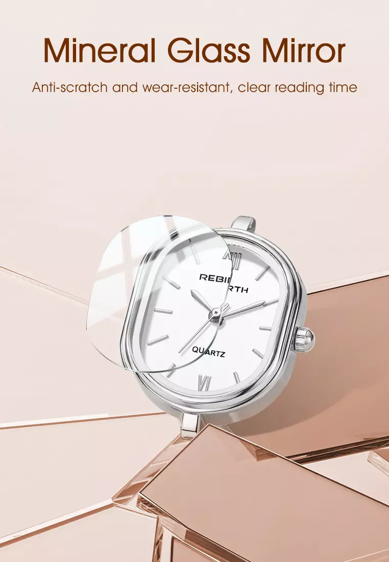 Jam Tangan Wanita Anti Air Korea Kuasar Original Cewek Gelang Tali Jam Tangan Cewek silver