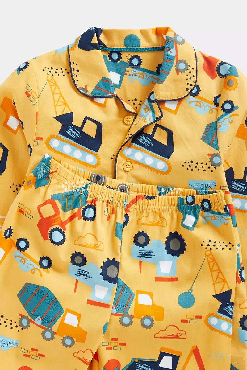 Mothercare Tractor Woven Pyjamas - Piyama Anak Laki-laki (Kuning)