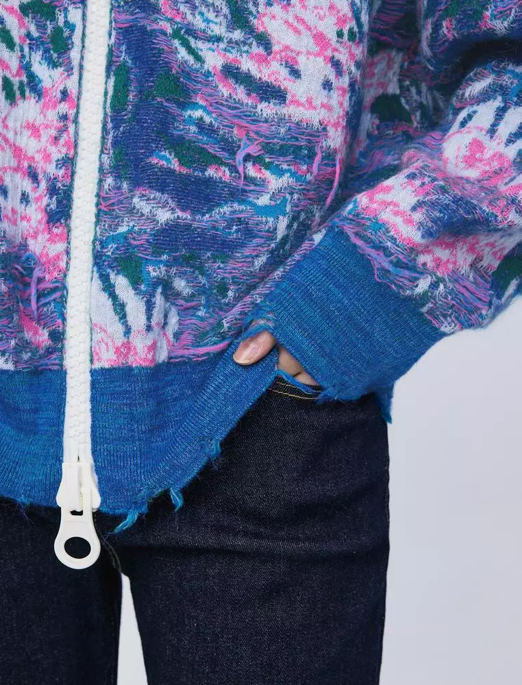 V-Neck Midi Cardigan Sweater