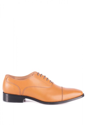 Shop Bristol Shoes Berkley Tan Captoe Oxford Online On Zalora