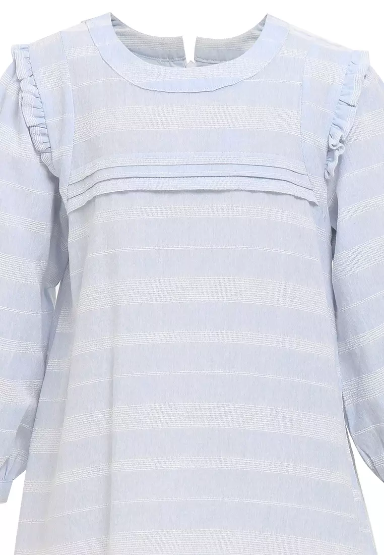 MFMW Lil Gingerale Midi Dress Anak Biru