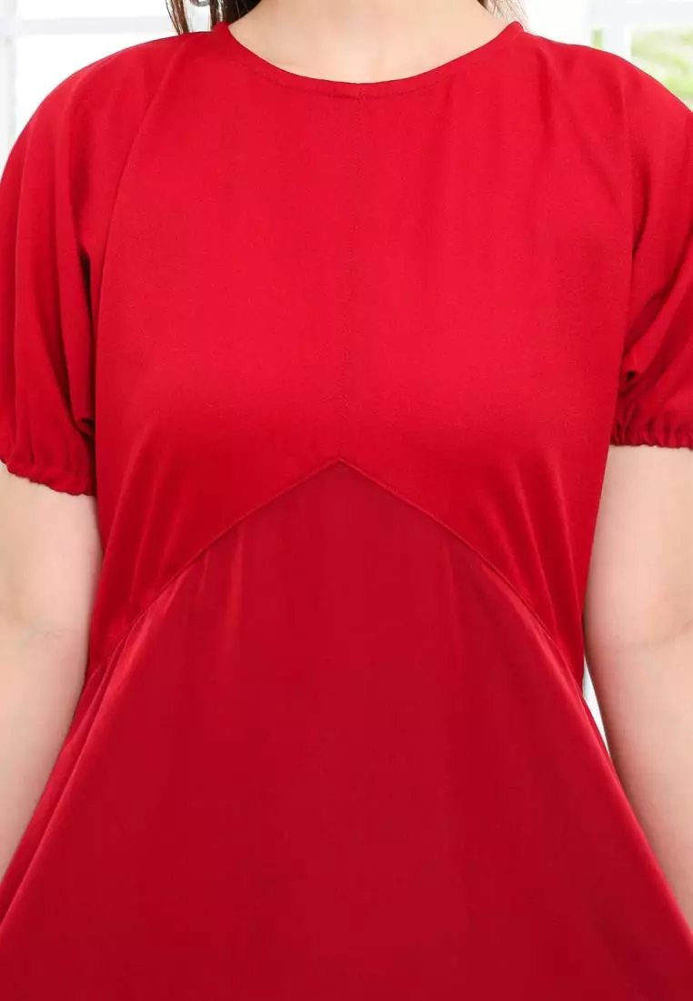 Clementine Midi Dress in Red