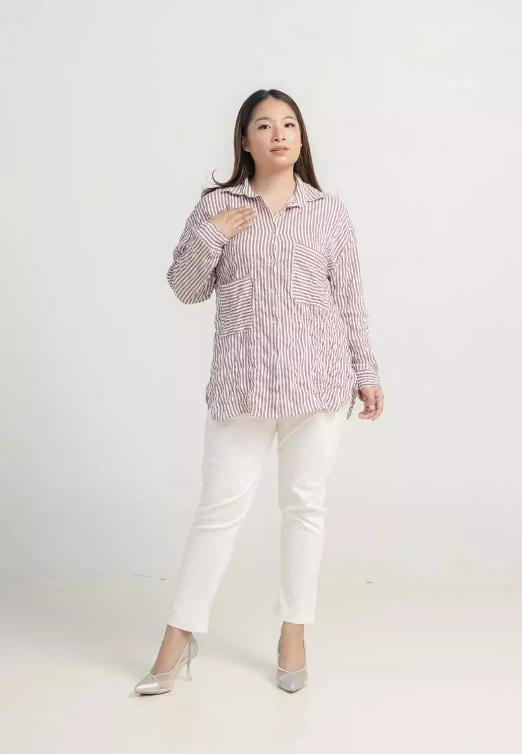 Plus Size Oversized Shirts Bica Red