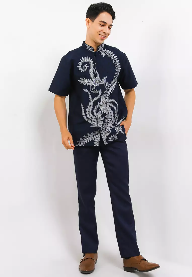 Jaxson Shirt Koko Batik Katun Lengan Pendek