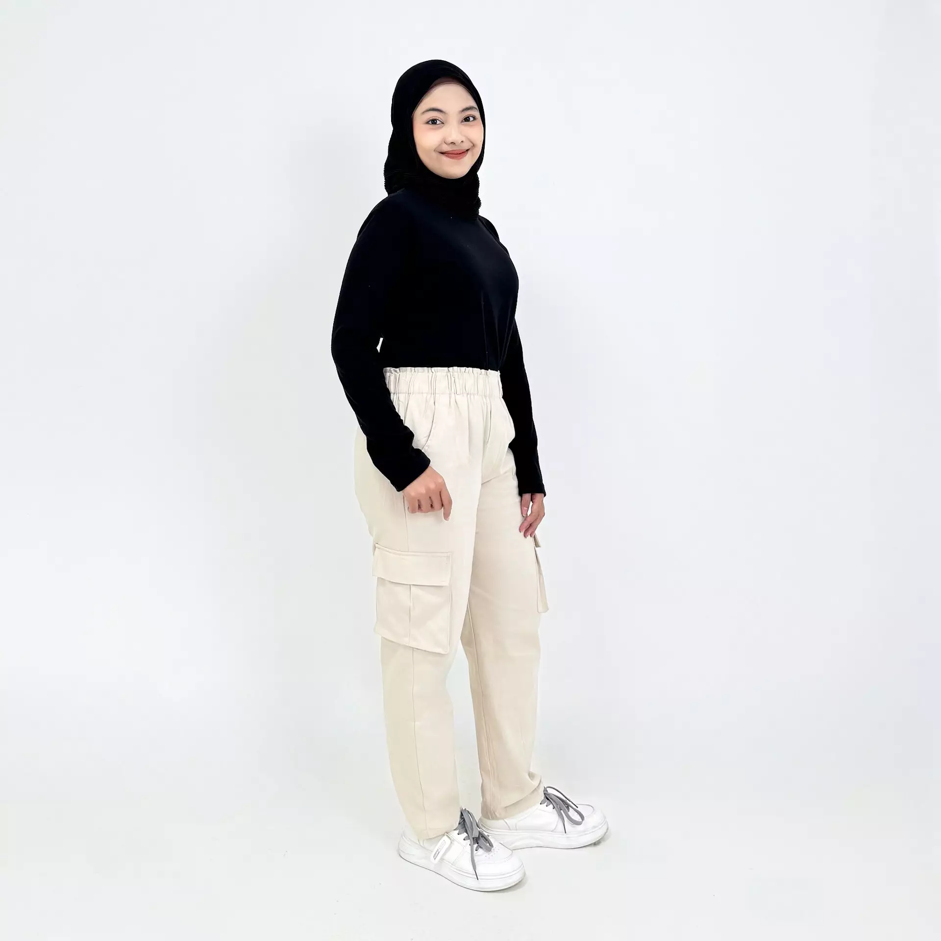 Luna Cargo Track Pants [BEIGE] Celana Panjang Twill Kargo 