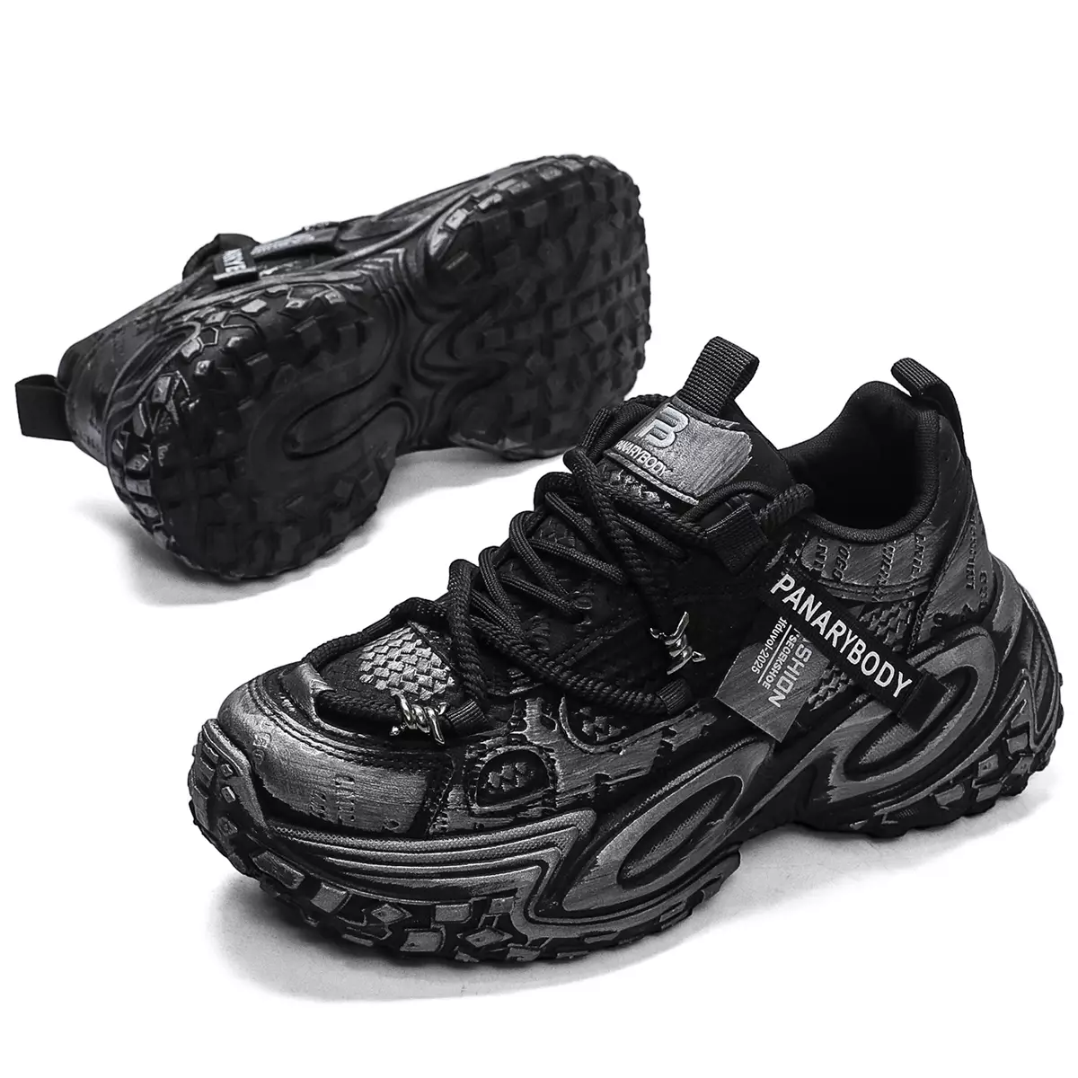 LURAD Sneakers Pria Hak Tebal Non Slip Anti Licin Unik QNK805