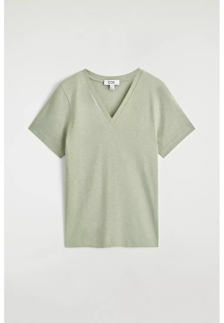 COTTON V-NECK T-SHIRT