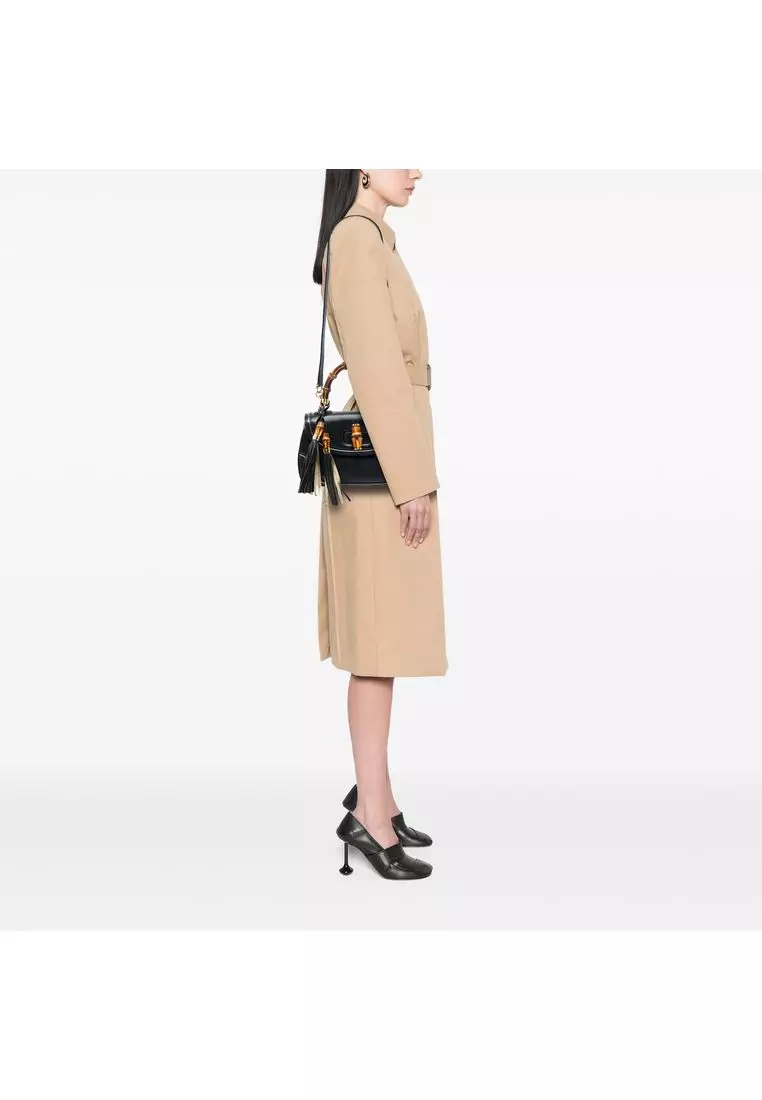 Pre-Loved Gucci Medium Calfskin New Bamboo Top Handle Bag