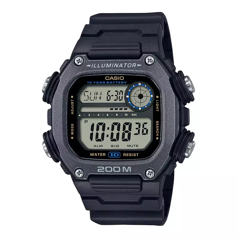 Jam Tangan Pria Casio General DW-291HX-1AVDF Youth Digital Dial Black Resin Band