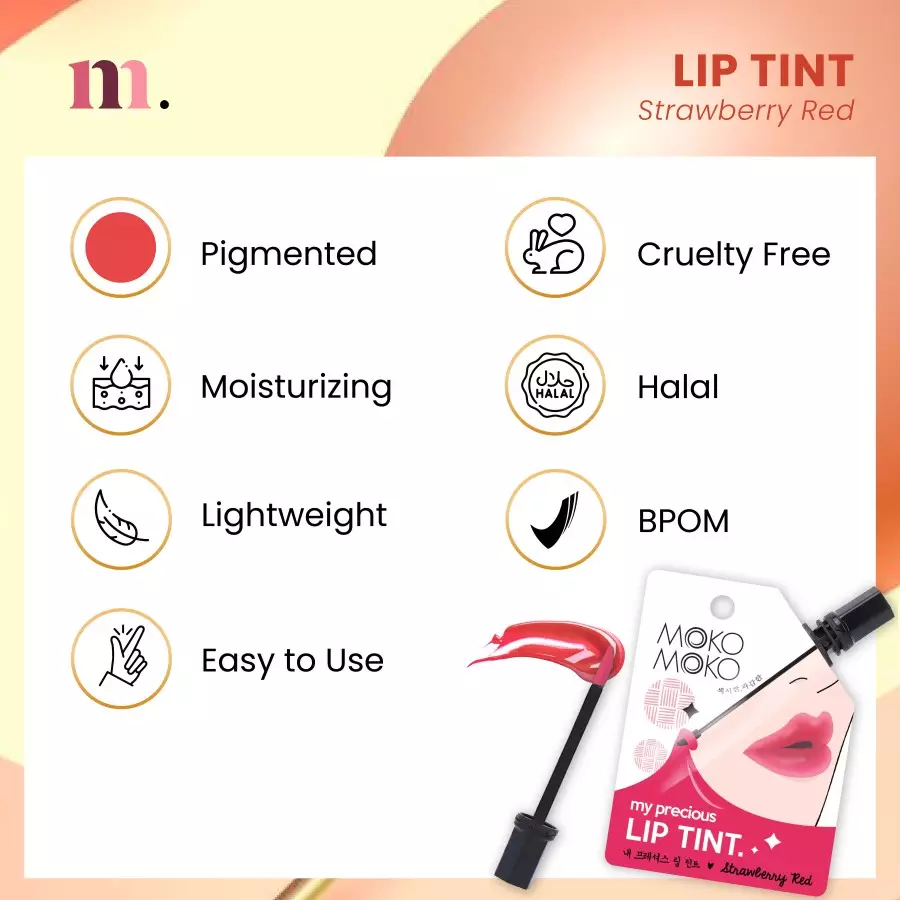 Moko Moko My Precious Lip Tint - Strawberry Red