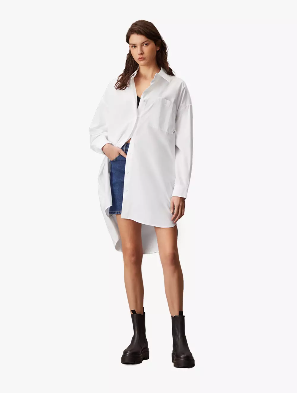 Calvin Klein - Poplin Shirt Dress