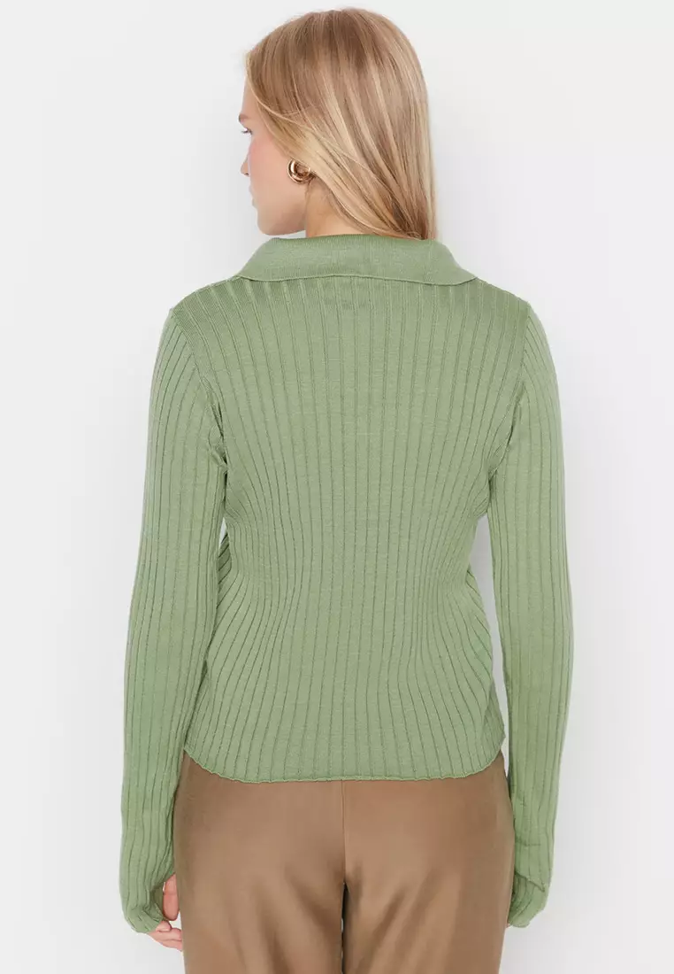 Polo Collar Knitwear Sweater