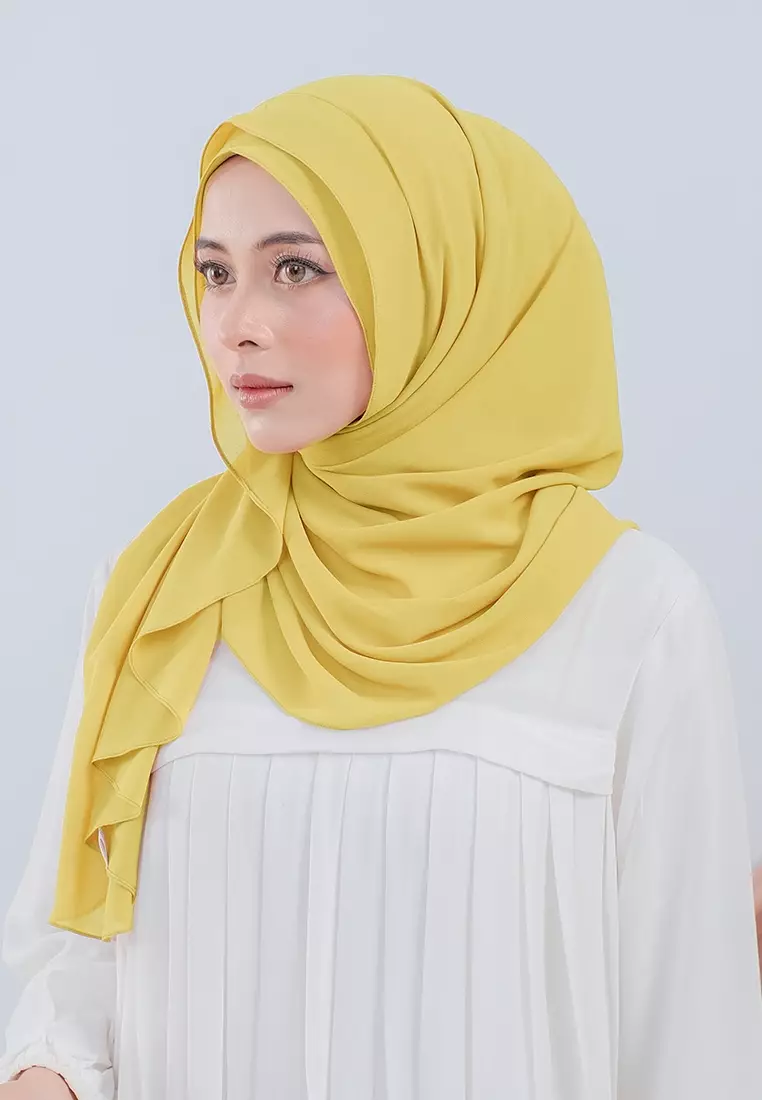 HIJAB INSTAN LUBNA - LIGHT MUSTARD