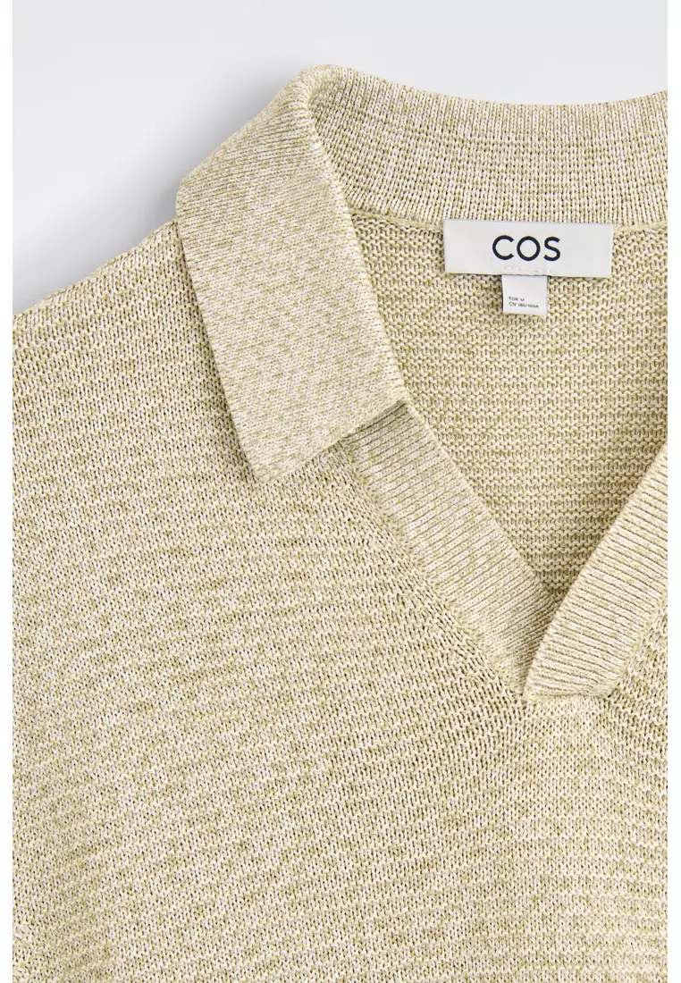 OPEN-KNIT POLO SHIRT