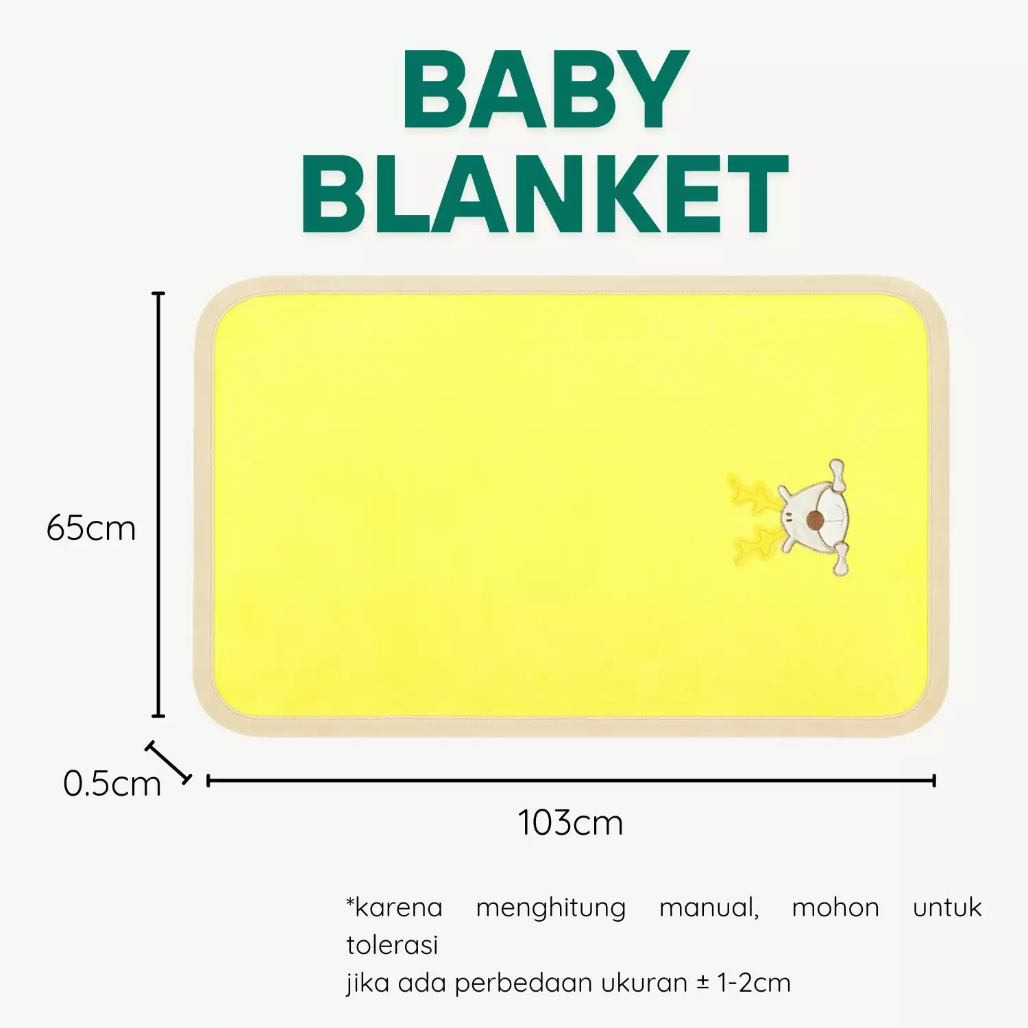 Wakakids Selimut Bayi Fleece Bulu Halus Baby Blanket Venrc Biru
