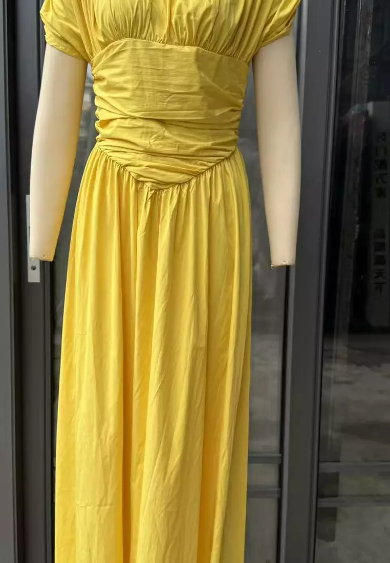 2025 French-style pure desire fitted waist short-sleeved dress CA25091424YE