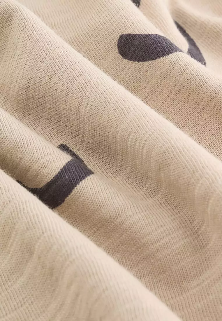 100% Cotton Long Sleeve All-Over Print T-Shirt
