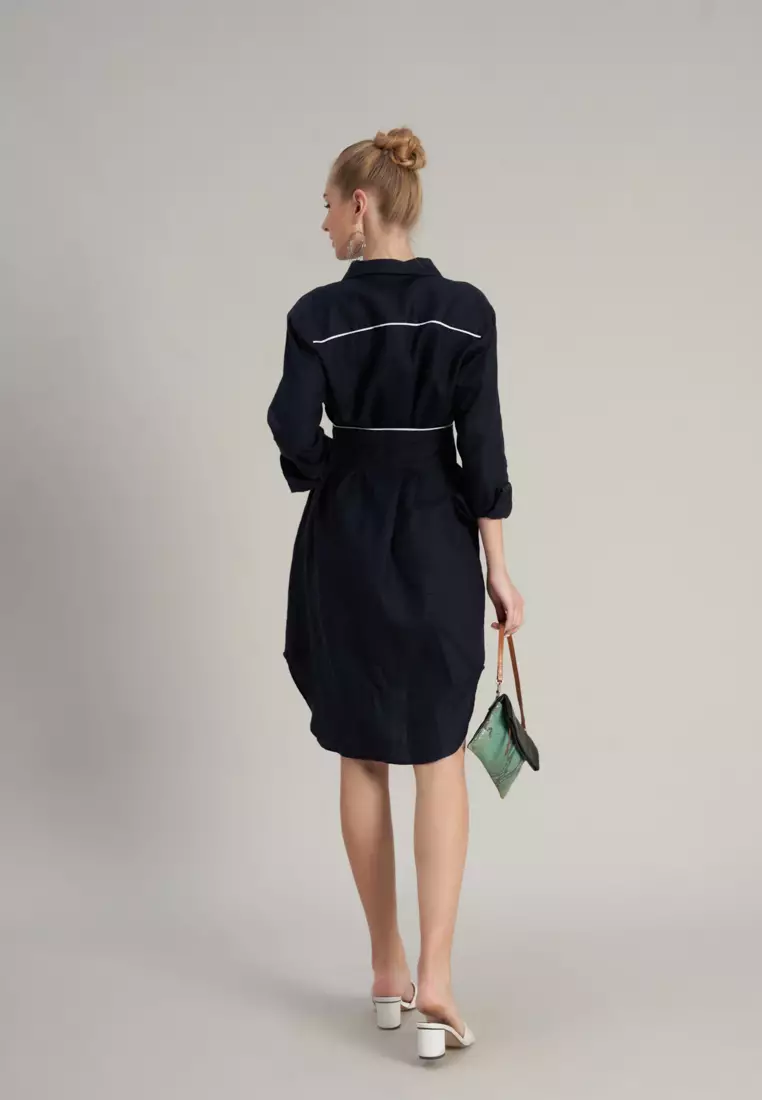 De Soleil Midi Linen Dress