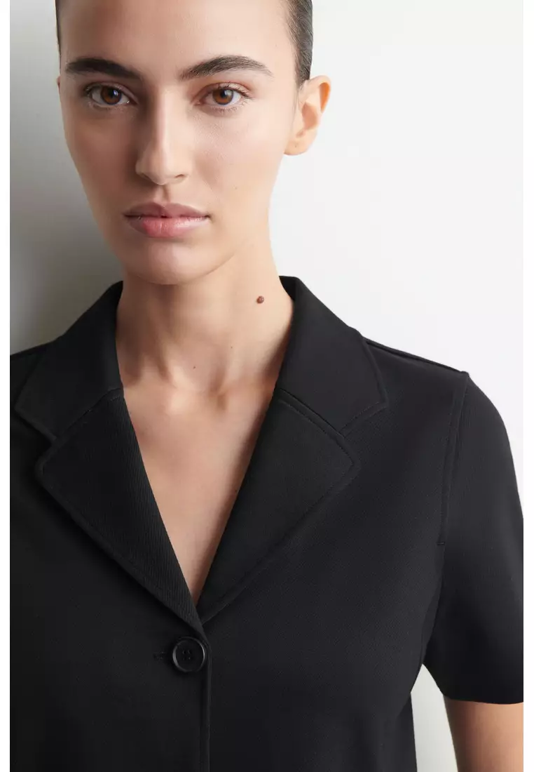TWILL-JERSEY SHORT-SLEEVED BLAZER