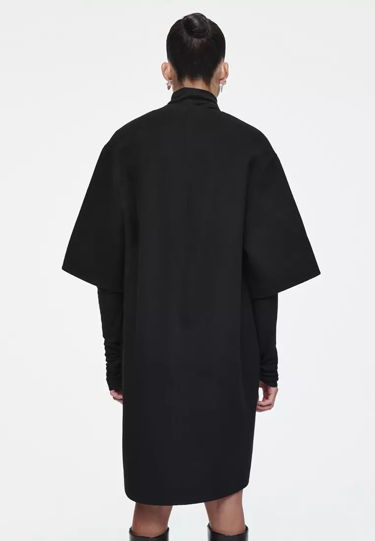 V-Neck Double-Faced Wool Dress