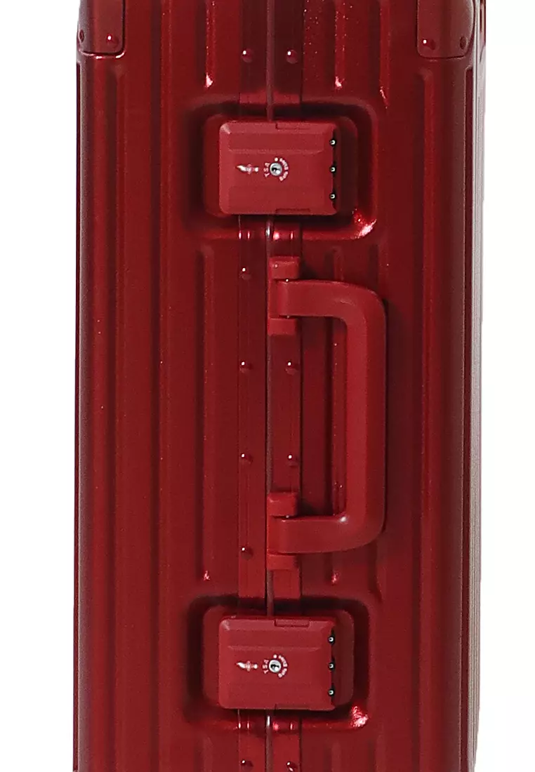 Barayev Koper Alumunium Frame Size 20 Inch Travel Bag Unisex Large Compartment  TSA Lock Material Polycarbonate ORIGINAL -Red