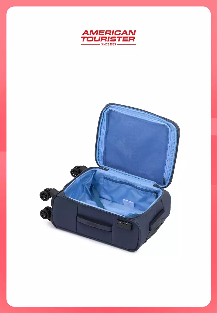 American Tourister Koper Softcase Sky Blaze Cabin 20 Inch Exp TSA V2 - Black