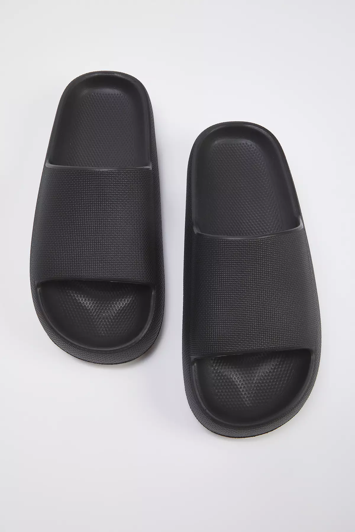 Black Flat Light Sole Men's Slippers Takss25Te00028