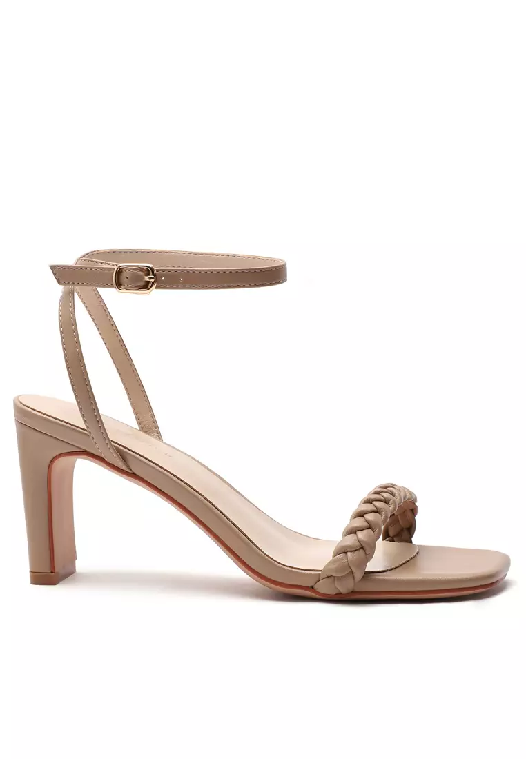Discount on Twenty Eight Shoes  shoes - SKU: Woven Microfiber Leather Strap High Heel 272-6