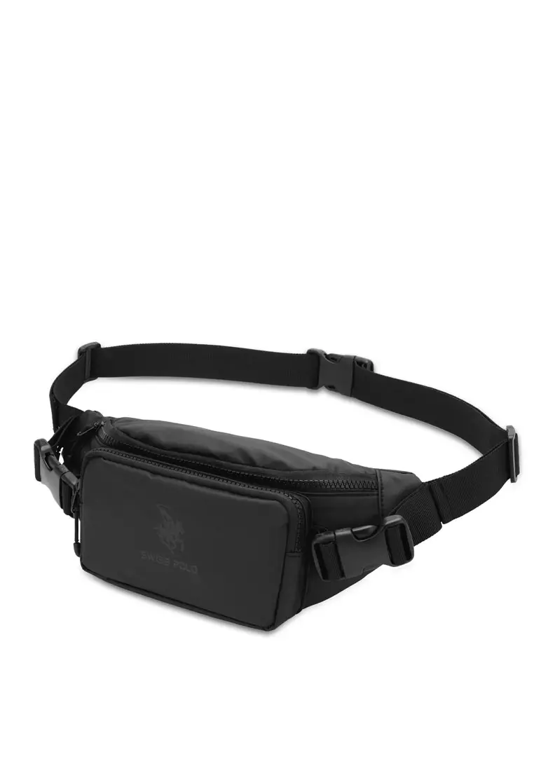 Men's Waist Bag / Belt Bag / Chest Bag (Tas Pinggang / Tas Dada Pria) - Hitam