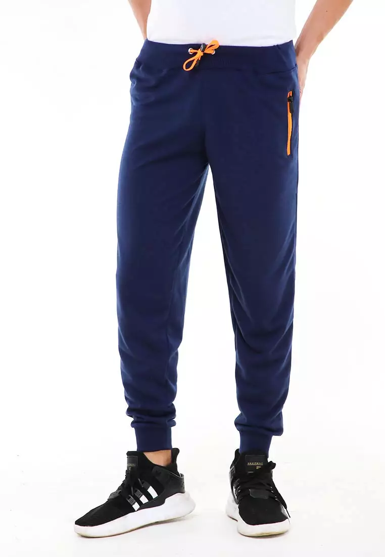 Locko Celana Panjang Jogger Pria Plain Sporty Casual Long Pants Material Babyterry ORIGINAL - Navy
