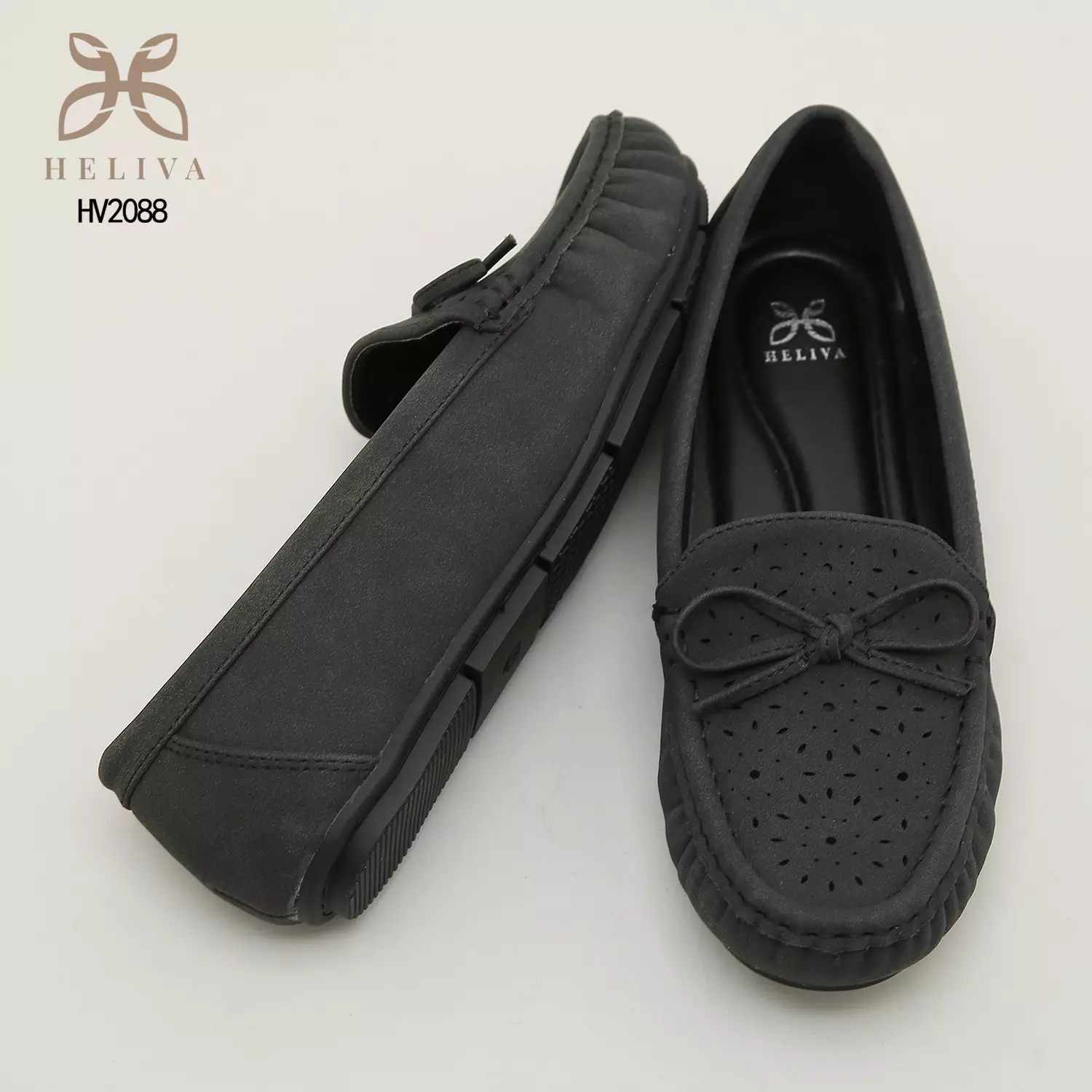Heliva Elysia Loafers Slip On Bow Shoes