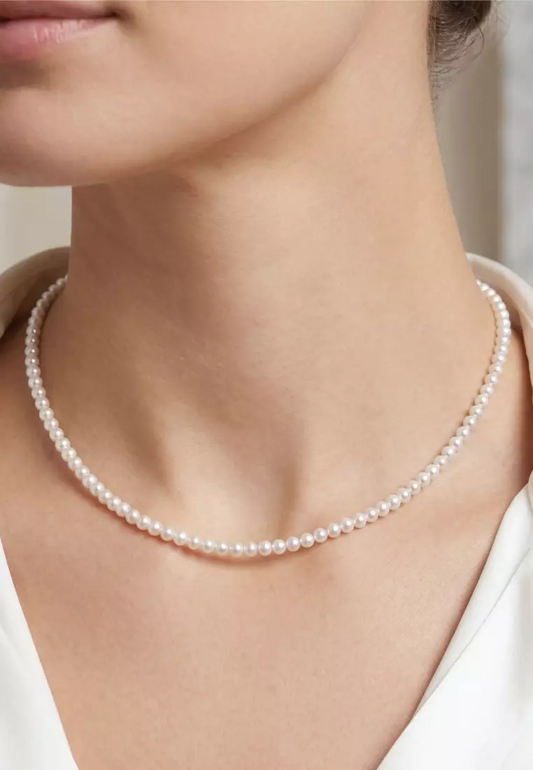 Vesper Link Pearl Necklace