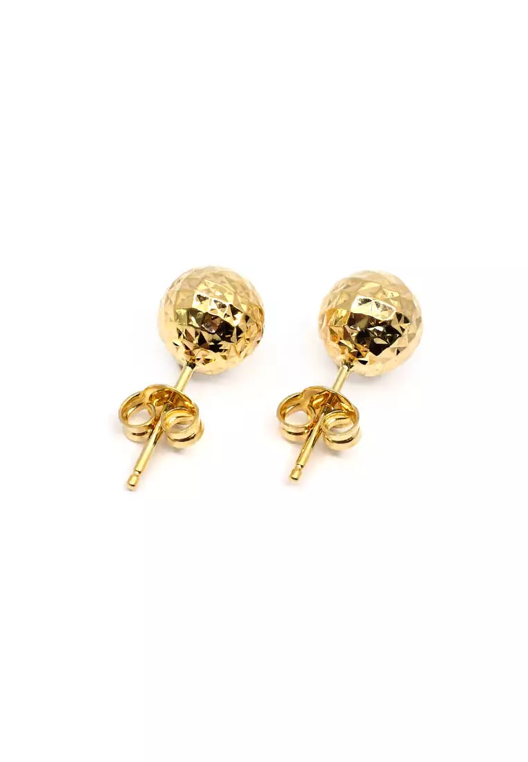 18K Italian Made Yellow Gold Earrings