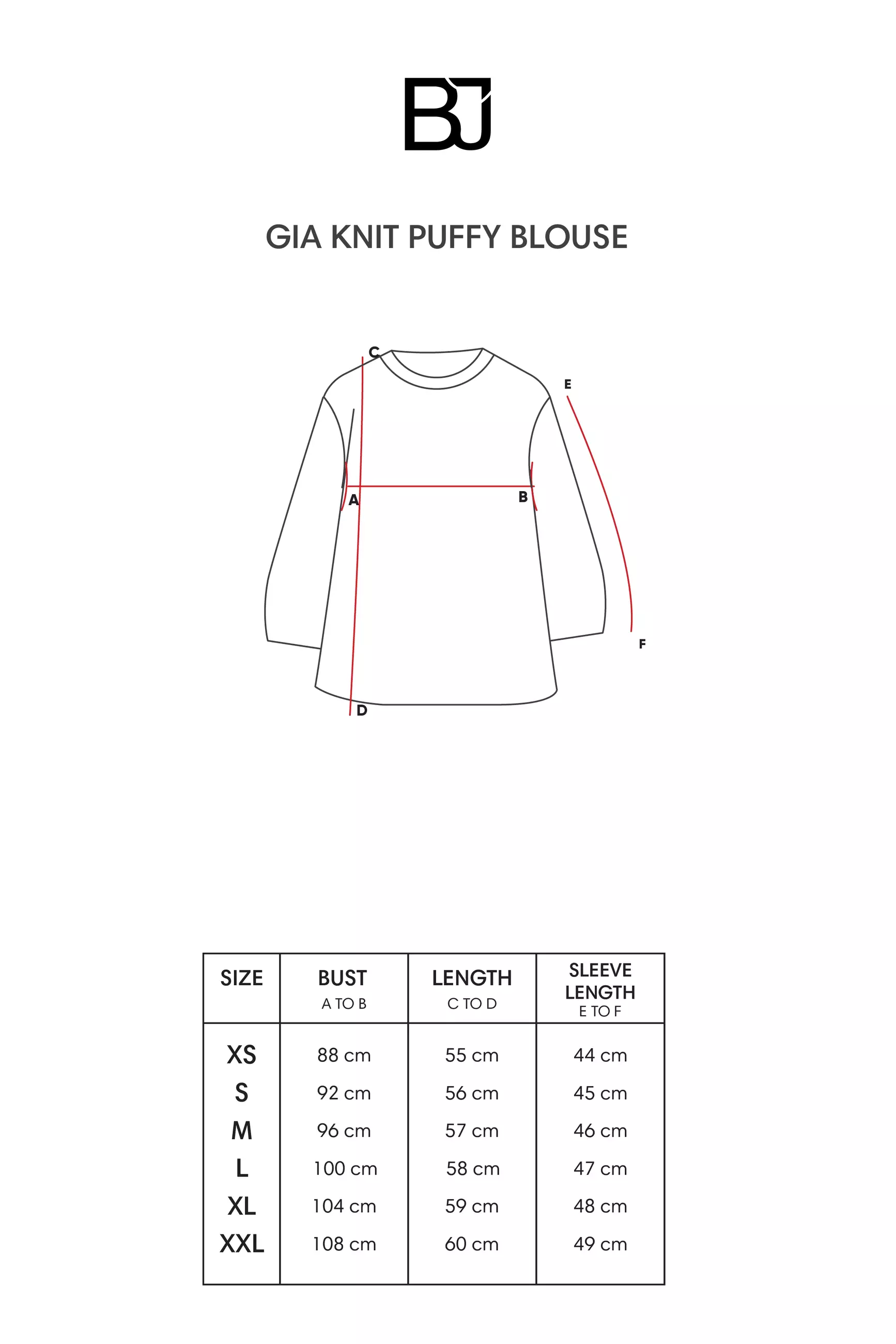 Benang Jarum - Gia Knit Puffy Blouse - Cream