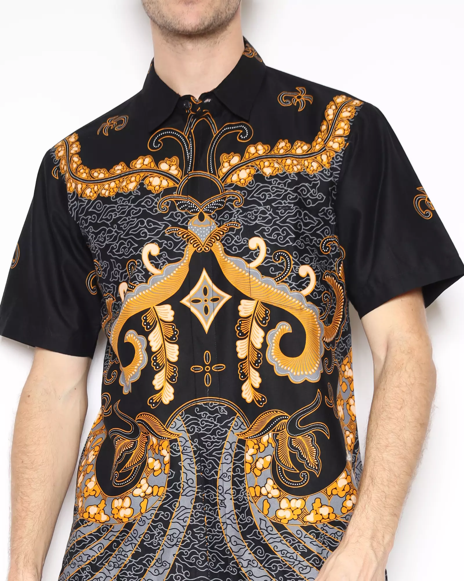 Kemeja Batik Pria - Bhatara Batik Dominc - Atasan Kemeja Batik Lengan Pendek