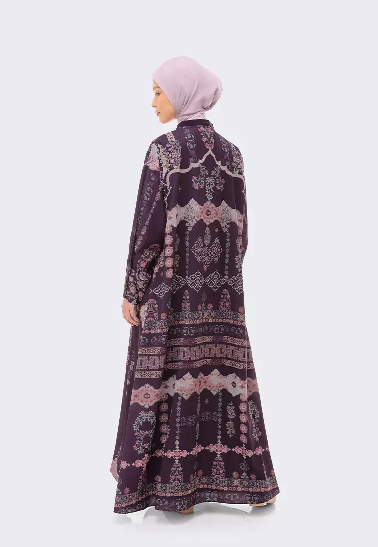 Ria Miranda Plum Saiba Layer Dress Set