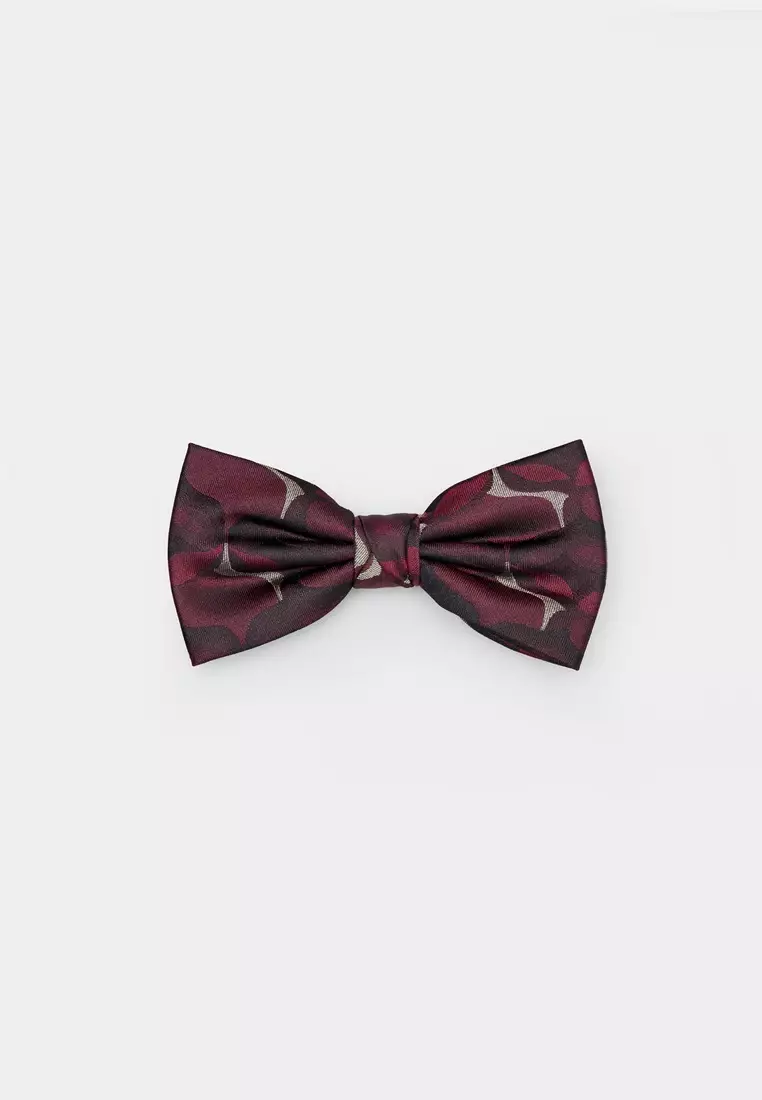 Red Floral Bowtie